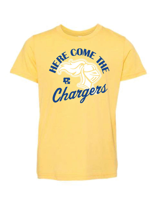 Here Come The Chargers Youth Tee