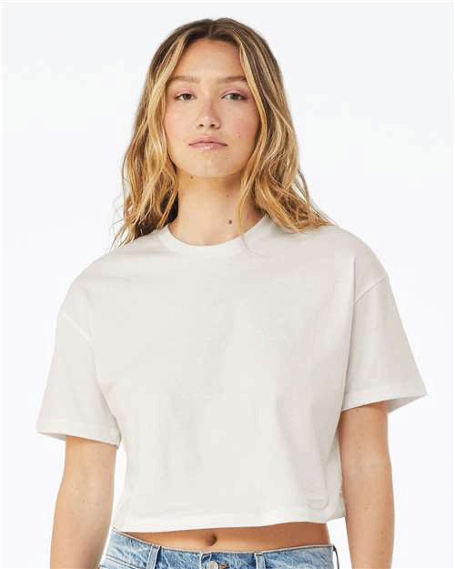 Bella Canvas Vintage White Boxy Crop tee Large