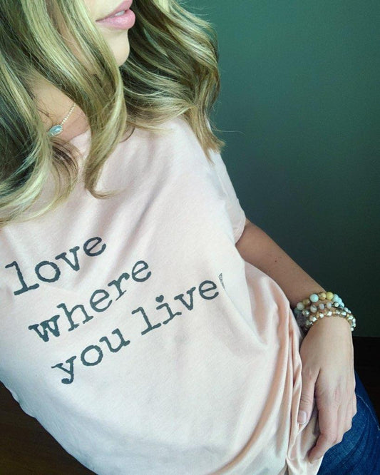 Love Where You Live Typewriter Tee