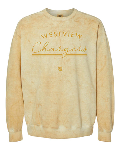 WESTVIEW CHARGERS COLORBLAST FLEECE CREWNECK